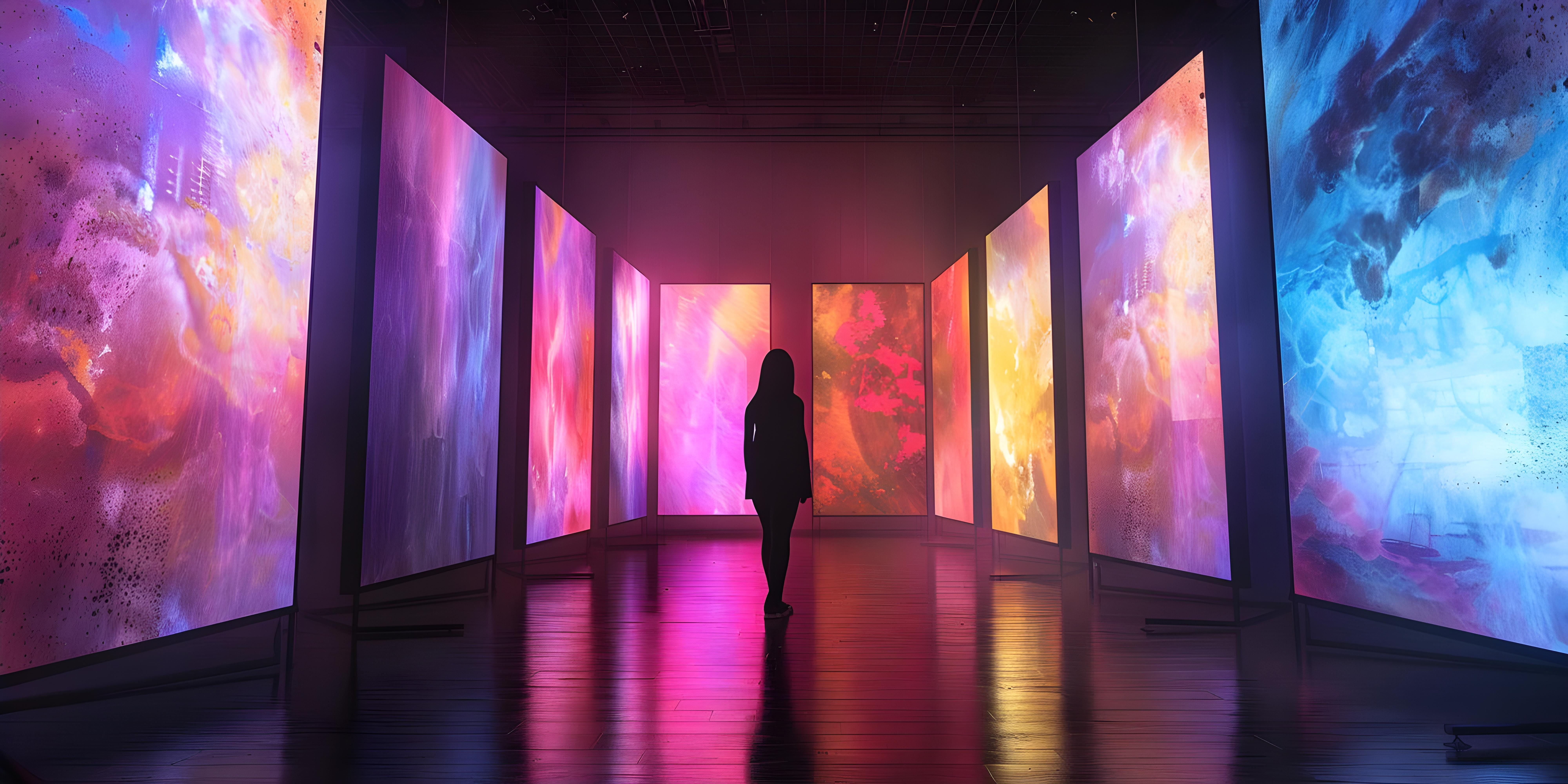 A mesmerizing interactive digital art installation
